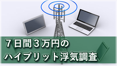 探偵豊田　浮気調査豊田　７日間３万円のハイブリット浮気調査